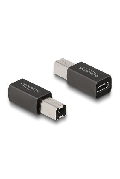 DELOCK αντάπτορας USB-C θηλυκό σε USB Type-B αρσενικό 65839, γκρι
