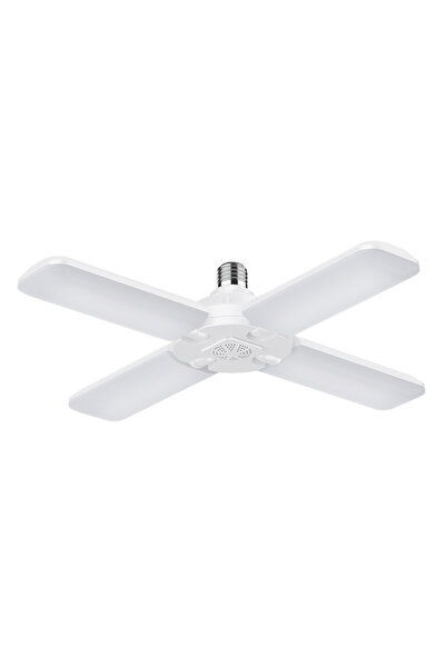 POWERTECH LED λάμπα E27-018, 4x αναδιπλούμενα πτερύγια, 52W, 4000K, E27