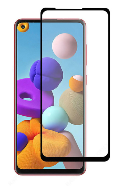 POWERTECH Σκληρυμένο Γυαλί 5D, πλήρης επικόλληση, για Samsung A21s & A21, μαύρο