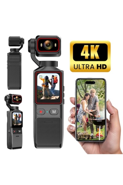 OEM Cameră video sport 4K ANDCRIS, Portabilă, Viziune nocturnă, EIS, 180 °   ...