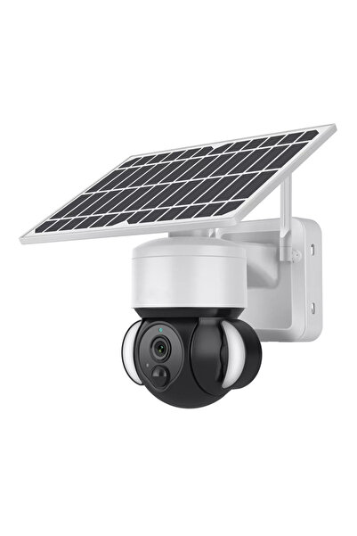 Sectec smart ηλιακή κάμερα ST-S518M-3M με προβολείς, 3MP, Wi-Fi, PTZ
