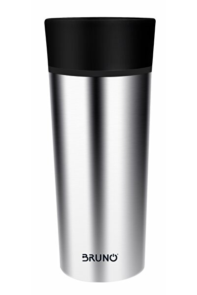 Bruno θερμός BRN-0068, εργονομικό καπάκι, anti-slip, 360ml, ασημί