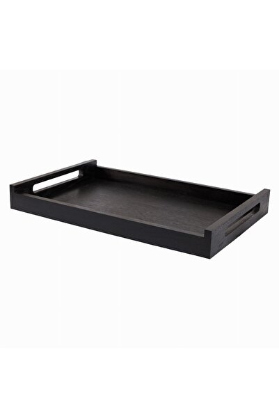 Verlo Taca servire Stratos, 60x40x12cm, neagra, din lemn de stejar