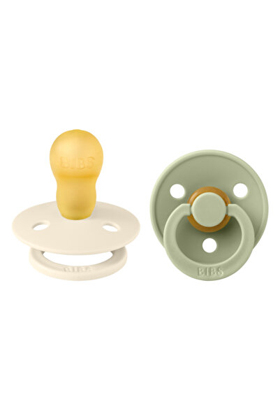 Bibs Set 2 suzete Colour Latex, tetină rotundă - Mărimi de la 0 la 18 luni
