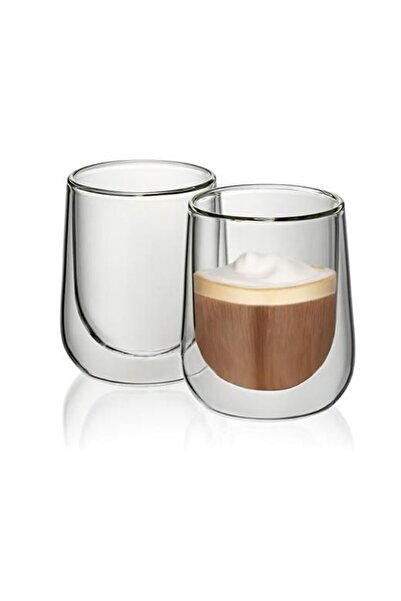 Kela Set 2 pahare cappuccino Fontana, Kela, Sticla borosilicata, 180 ml, 9.5 ...