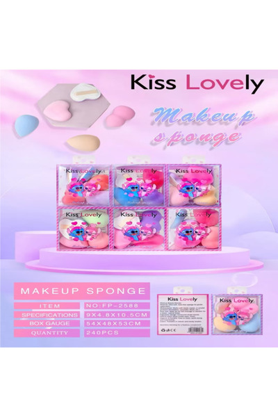 Zenorius Makeup sponge and powder puff Top Bottom Set FP-2588 Kiss Lovely By ...