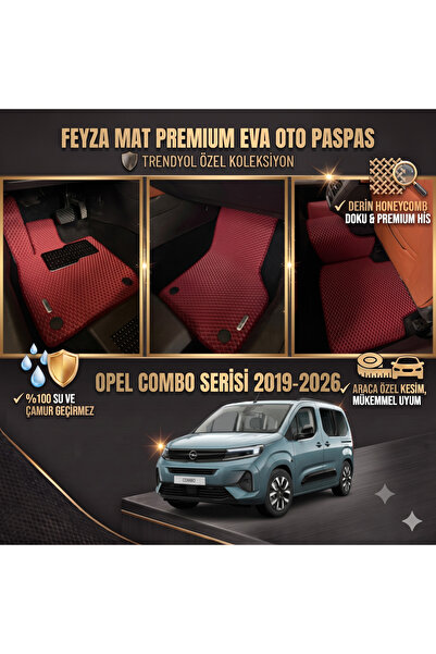 FEYZA OTO OPEL COMBO SERİSİ 2019-2026 ARACA ÖZEL EVA PASPAS TAKIMI FEYZA MAT