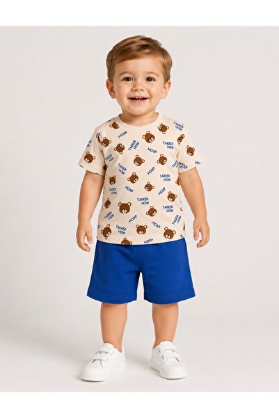 Melodikids Boys' Summer T-Shirt Shorts Cotton Set