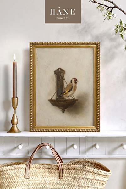 Hane Concept Vintage Kuş Figürlü Çerçeveli Tablo, Kuş Temalı Dekoratif Çerçev...