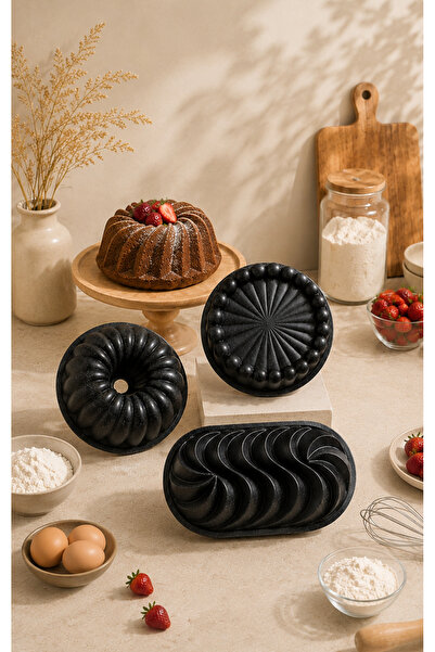 Enza Veloria 3-Piece Tart & Slice Cake Mold with Non-Stick Coating