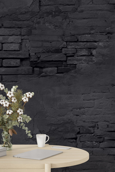 dreamwall Eskitme Tuğla ve Beton Sıva Desenli Tek Parça Tekstil Duvar Kağıdı