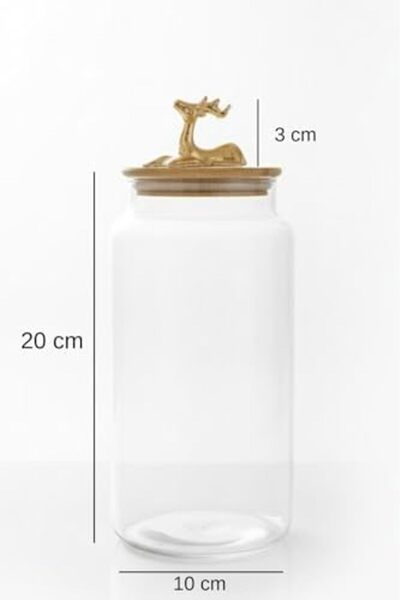 Yıldızan Msa Shop 1400 ml Borosilicate Glass Jar - Luxury Storage Container w...