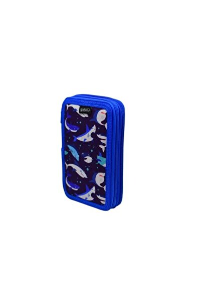 Herlitz Penar neechipat Herlitz, 2 fermoare, motiv Sharks
