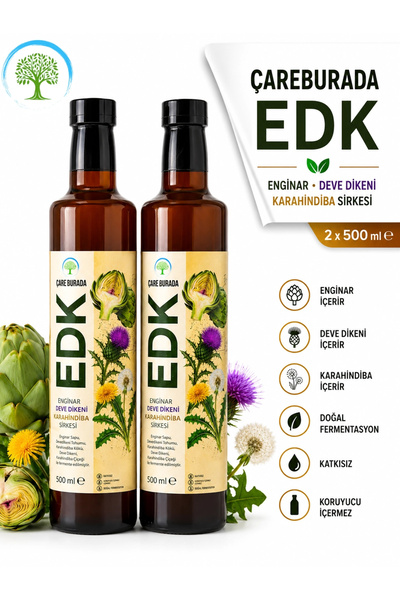 Çare Burada ÇareBurada EDK Sirke 500 ml 2 ADET | Enginar, Devedikeni, Karahin...