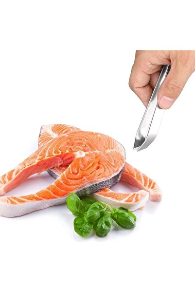 The Bros Fish Bone Tweezers, Stainless Steel Flat and Slant Tweezers Pliers R...