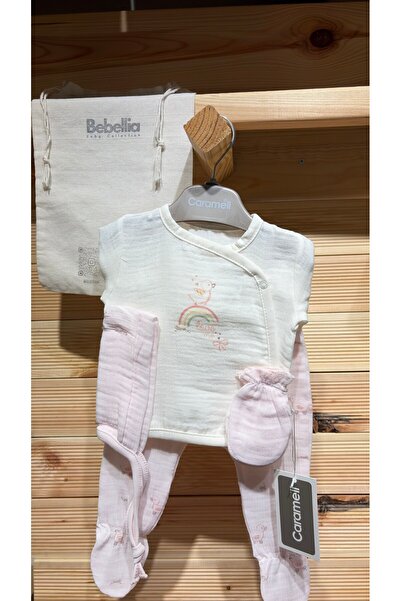 Caramell 100% Cotton Muslin Set of 5 Pink