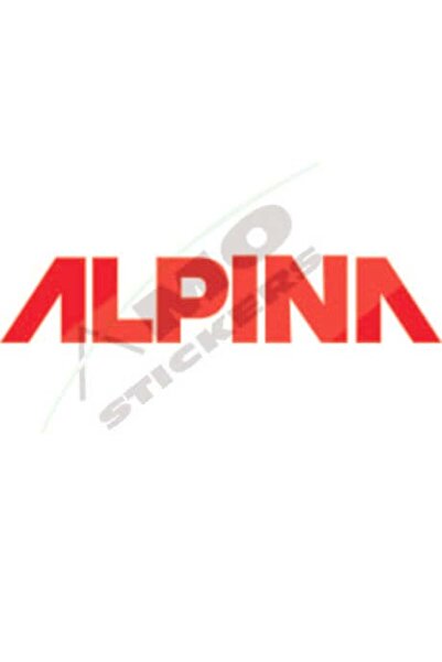 Amo-Stickers Стикер за кола ALPINA 25см Червен