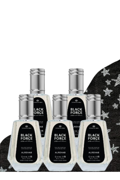 ALREHAB 5 قطع من عطر بلاك فورس 50 مل