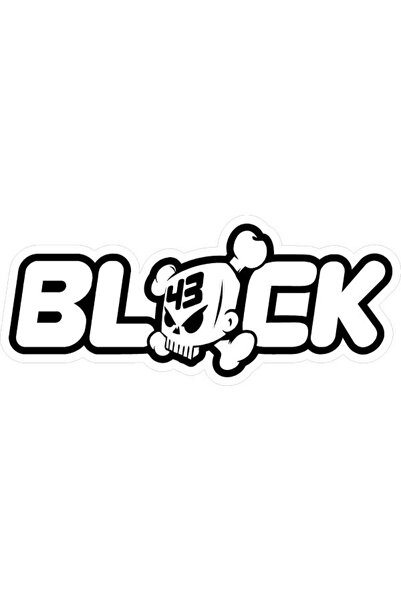 Amo-Stickers Αυτοκόλλητο Ken Block 25 εκ. Σκούρο Γκρι
