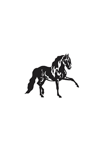 Amo-Stickers Sticker auto Cal jucaus 30cm Negru