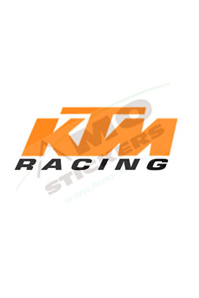 Amo-Stickers Αυτοκόλλητο Μοτοσικλέτας KTM Racing 25εκ. Σκούρο Γκρι