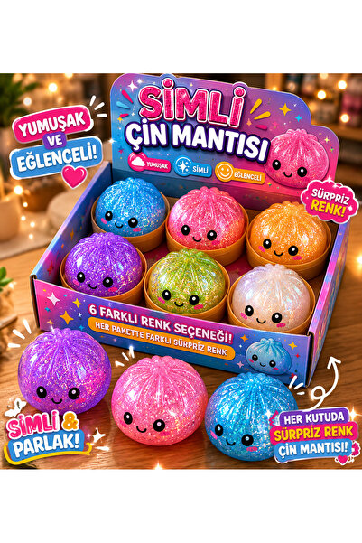ŞOKİTO Simli Çin Mantısı Squishy Oyuncak | Yumuşak Büyük boy ışıl ışıl Oyunca...