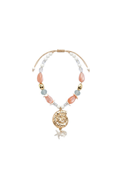 Charmist Seashell Collection Spiral Charm Necklace Pink