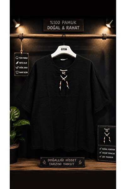 BYBÜLENT Şile Bezi Comfortable Cut Half Placket Shirt