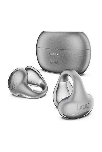 BOAT Airdopes Loop OWS Open-Ear Clip-On True Wireless Earbuds, Cool Grey