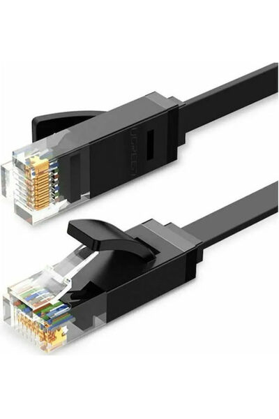 Ugreen Επίπεδο Καλώδιο Ethernet U/UTP Κατηγορίας 6 (Gigabit) 15μ Μαύρο Κωδικό...