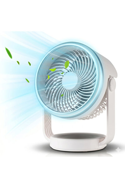GABOS Ventilator portabil de birou, autonomie de 11 ore, 4 viteze, ultra sile...