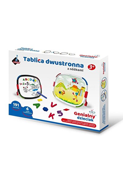 Askato Tabla magnetica dubla fata cu markere si litere multicolor 31x41cm
