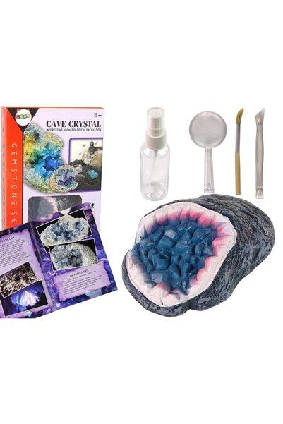 LeanToys Set educational Odkrywca Diamentow, kit de excavare geologica cu ins...
