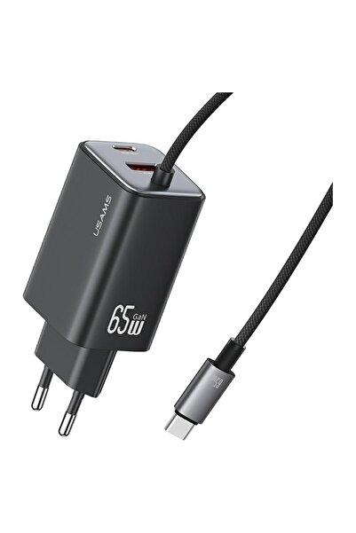 Usams Încărcător de perete JC 65W GaN, USB-C/USB-A