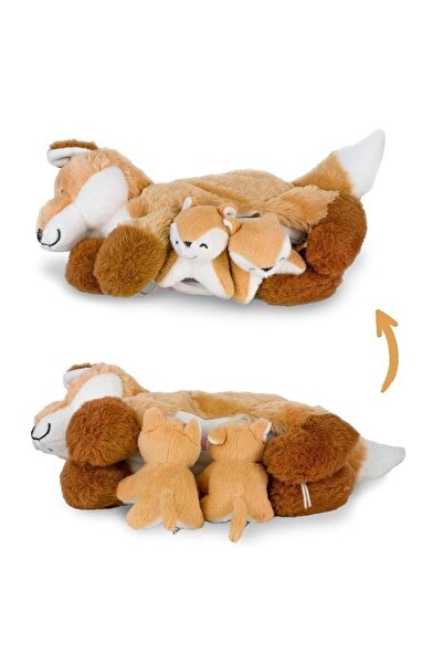 OEM Plus Mamanimals Vulpe cu 2 vulpite magnetice 26 cm