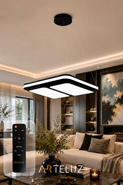 ARTELUZ KESİK KARE MODEL MODERN SARKIT AVİZE (50X50 CM)