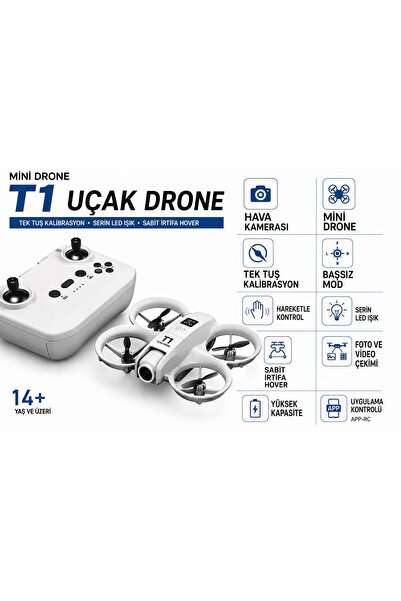 ATLT ATLANTİS T1 MİNİ 1080 FULL HD KAMERALI 360° DÖNÜŞLÜ DRONE LED IŞIKLI 4 P...