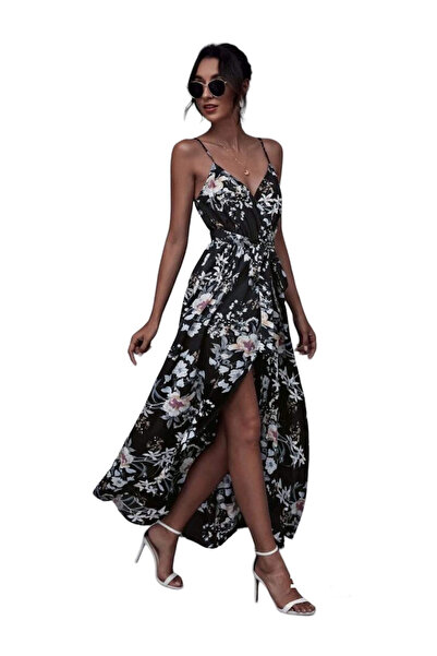 Woman's Fashion Καλοκαιρινό μάξι φόρεμα μαύρο