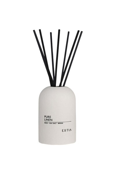 estia Αρωματικό χώρου με στικς Αγνό Λινό 04-36379 150ml Λευκό