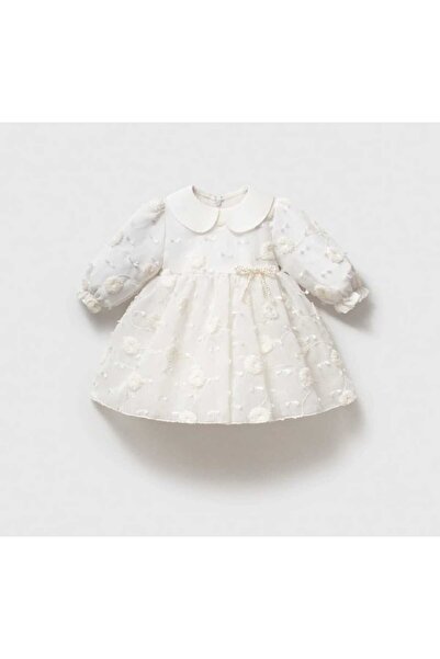 LİLİYUM Baby Girl Long Sleeve Dress – Stylish Infant Dress with Ruffles / Emb...
