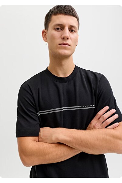 Jack & Jones JACK&JONES 12289936 JCOFUSION CHEST 0 YAKA KISA KOL TSH