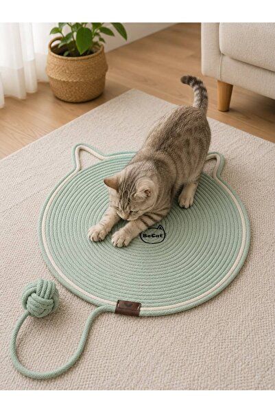 Be Cat Cat Mat and Scratcher, Water Green Carpet and Play Ball