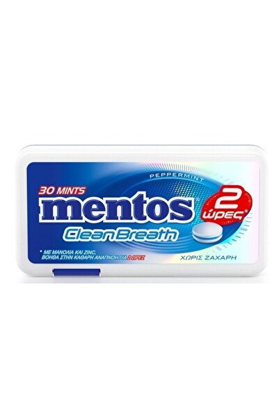 Mentos Καραμέλες Καθαρή Αναπνοή Μέντα 21γρ (P1680816)