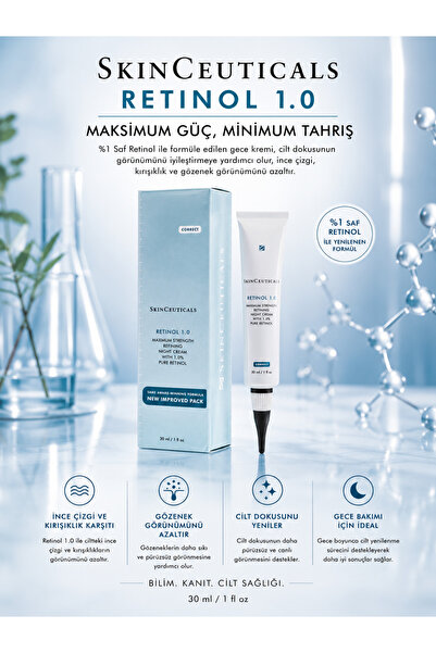 SkinCeuticals Retinol 03 Night Cream 30 ml - Anti-Pore and Anti-Wrinkle Renew...