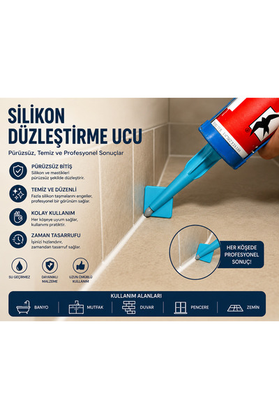 FS STORE01 5'li Silikon Düzeltme Uç Seti | Derz Düzeltme Aparatı | Silikon Ma...