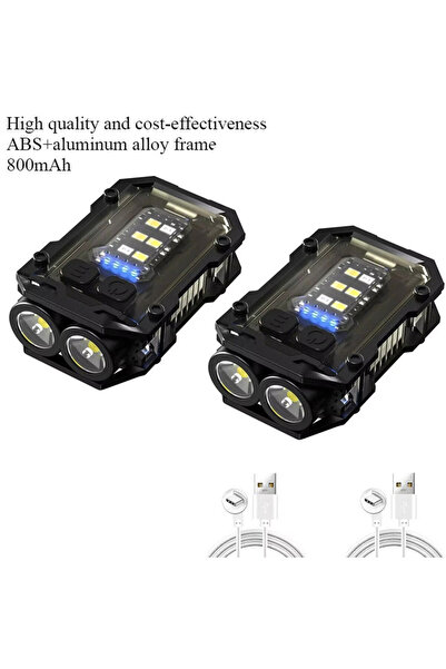 Choice6 Heinast Black 800mAh 2PCS Multifunctional COB Flashlight Super Bright...