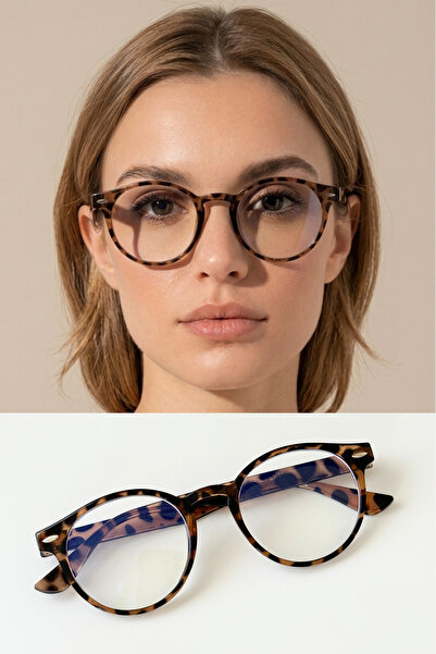 LUNE EYEWEAR SARA OVAL YUVARLAK MAVİ IŞIK KORUMALI ŞEFFAF GÖZLÜK