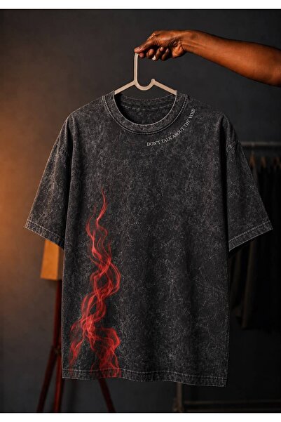 JANTIL MODA Retro Washed Cotton Unisex Oversize T-Shirt 🌑