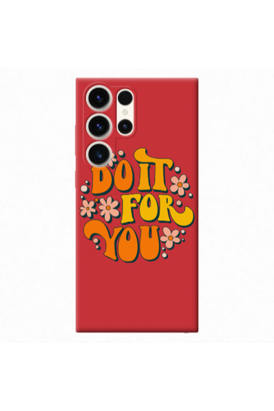 Other Samsung S23 Ultra Do it For You Red Colored Silicone TPU Θήκη