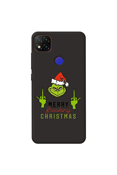 Other Xiaomi Redmi 9c Merry Christmas44 Black Colored Silicone TPU Θήκη